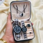 Imara Collection Artificial Jewelry Gift Set Couple watch