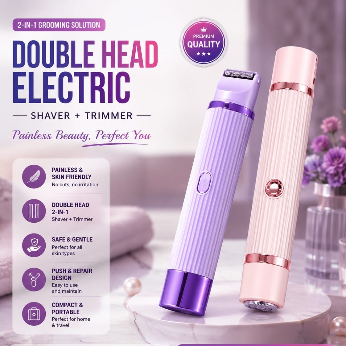 Double Head Electric Shaver